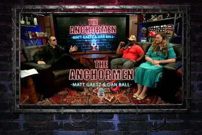 Video still from The Anchormen on One America News Network.
